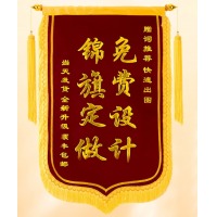 创新 锦旗定制 水晶配件/大龙须/镀金字/含锦盒