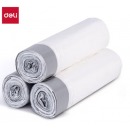 得力(deli)45*50cm抽绳式垃圾袋 3卷装 白色18751