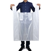 兰诗（LAUTEE）DA4029 手提加厚白色垃圾袋大塑料袋方便袋 70*102cm50个