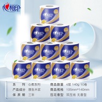 心相印（Mind Act Upon Mind） 四层卷筒卫生纸 加厚纸巾 有芯大卷纸 14
