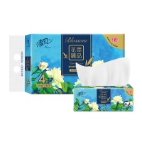 清风抽纸 花萃4层80抽*4包S码 面巾纸 提装