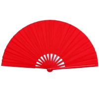 一尺二红色素面太极扇（右手）