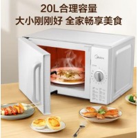 美的（Midea）快捷家用微波炉 360°转盘加热 时间调节20升（PM2000）