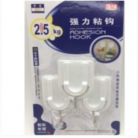 荣星777挂钩 白色强力粘钩 多用粘钩 强力粘钩 衣服钩 沾钩 3个装