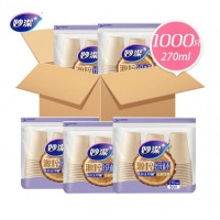 妙洁 源粹纸杯270ml*1000只 40只/包20包/箱
