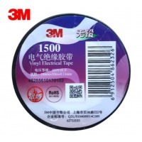 3M 1500# 无铅电工绝缘胶带 耐磨防潮耐酸碱 黑色 1卷装