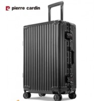 皮尔卡丹（PIERRE CARDIN）行李箱男铝框万向轮商务拉杆箱24英寸旅行箱密码箱女托运箱皮箱子