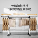 美丽雅晾衣架落地折叠铝合金伸缩晾衣杆挂架阳台晒被子室内外晒衣架HC092846