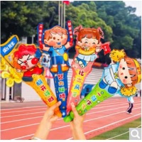 六一儿童节加油手持棒幼儿园小学校动会开幕式啦拉队气氛拍照道具 卡通运动会手持棒随机1个装