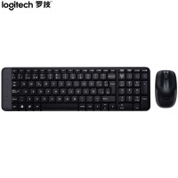 罗技（Logitech）MK220无线键鼠套装 无线鼠标键盘套装办公键鼠 台式笔记本电脑办公键鼠套装无线薄膜 简约紧凑设计 黑色