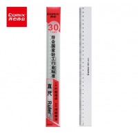 齐心 B3251 精准刻度直尺30CM 透明