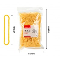 齐心 B3513 橡皮筋100g 黄