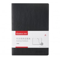 齐心 CK5864 时光系列皮面本（宽行距） B5 98张 黑