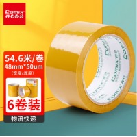 齐心 JH4806-6 封箱胶带48mm*60y*50um(6卷/筒) 米黄