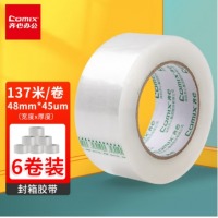 齐心 JP4815-6 封箱胶带48mm*150y*45um(6卷/筒) 透明
