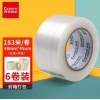 齐心 JP4820-6 封箱胶带48mm*200y*45um(6卷/筒) 透明