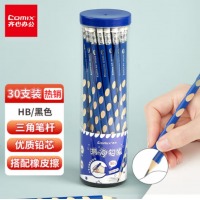 齐心 MP2038-30 洞洞铅笔 HB 30支每SET 黑