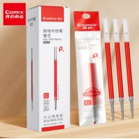 齐心 R929 经典按动中性替芯 子弹头 0.5mm 红 20支/盒