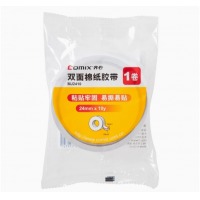 齐心 MJ2410 双面棉纸胶带 24mm*10y 1卷袋装 白