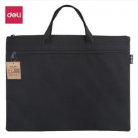 得力（deli） A4风琴包帆布手提袋 黑色5840
