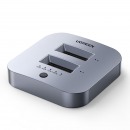 绿联（UGREEN）M.2 NVMe硬盘盒底座 Type-C3.1笔记本台式电脑接口双盘位外置固态移动硬盘盒子对拷一键脱机拷贝机