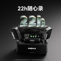 猛玛（MOMA）Lark Max一拖二无线领夹麦克风猛犸单反手机直播vlog视频户外采访收