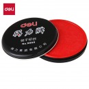 得力(deli)圆形快干印台印泥 财务办公用品 红色9860