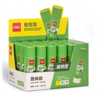 得力(deli)21g植物型固体胶水 高粘度绿色配方胶棒 环保无甲醛 学生文具 24支/盒