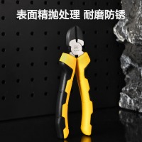 得力（deli）省力斜口钳电工专用斜嘴剪钳工业级水口钳可剪钢丝偏口钳子 6寸