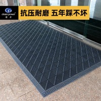 洁力（Clean Power）三合一地垫防滑垫除尘刮泥入户门台阶踏步垫单刷灰底灰120*180cm