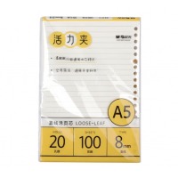 晨光 活页芯替换内芯A5 100页20孔直线（极简）MPY9H26F