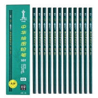 中华 101-6B 绘图铅笔学生铅笔专业美术素描6B铅笔12支/盒