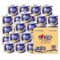 心相印4层柔厚有芯卷纸14010卷27卷装家庭用卷筒纸厕纸卫生纸 【14027卷】整箱