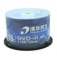 清华同方 光盘 刻录碟片DVD-R16X(50片装)A级
