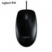 罗技（Logitech）M100r 有线鼠标 黑色