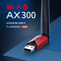 普联（TP-LINK） 迷你USB无线网卡免驱动 台式机笔记本电脑随身wifi信号发射接收器 【300M外天线-WiFi6】XDN6000H免驱