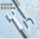 访客 晾衣杆 取衣可伸缩调节撑衣衣架【加厚】不锈钢衣叉挑衣杆时尚灰