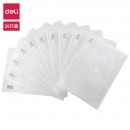 得力 A4资料袋纽扣袋按扣袋文件套 5502横条纹按扣袋20个装