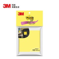 3M报事贴 便条纸/便利贴/便签纸/便签本 狠贴系列654SN-YL（荧光黄）76*76m
