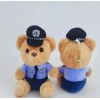 警察毛绒玩具小挂件