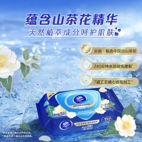 维达（Vinda）杀菌湿巾 80片*5包 山茶花精华 湿纸巾 整箱