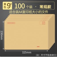 何佳功 A4牛皮纸信封 9号信封/100个