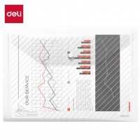 得力(deli)30只A4加厚按扣式文件袋 5501透明