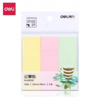 得力（deli） 76*25mm三色便利贴66306 12包装