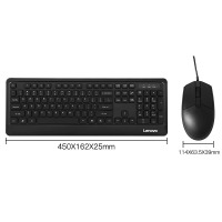 联想（Lenovo）KM102有线键鼠套装 办公键盘鼠标台式机笔记本外接键盘一体机游戏鼠标