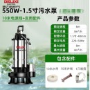 德力西潜水泵抽水家用井水220v污水泵高扬程农用灌溉不锈钢清水小型-550w