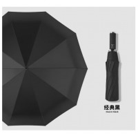 十骨自动黑胶商务伞