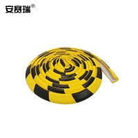 安赛瑞 防撞条 自粘警示防碰撞磕碰墙角包边条 黄黑色5米长L型 311095