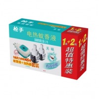 枪手蚊香液1器+2瓶 20盒/箱