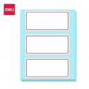 得力（deli） 粘性标签标贴 不干胶纸 贴纸 空白标签纸 标签贴 口取纸 姓名贴 共36枚【34*73mm】7186